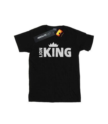 Disney Womens/Ladies The Lion King Movie Crown Cotton Boyfriend T-Shirt (Noir) - UTBI29240