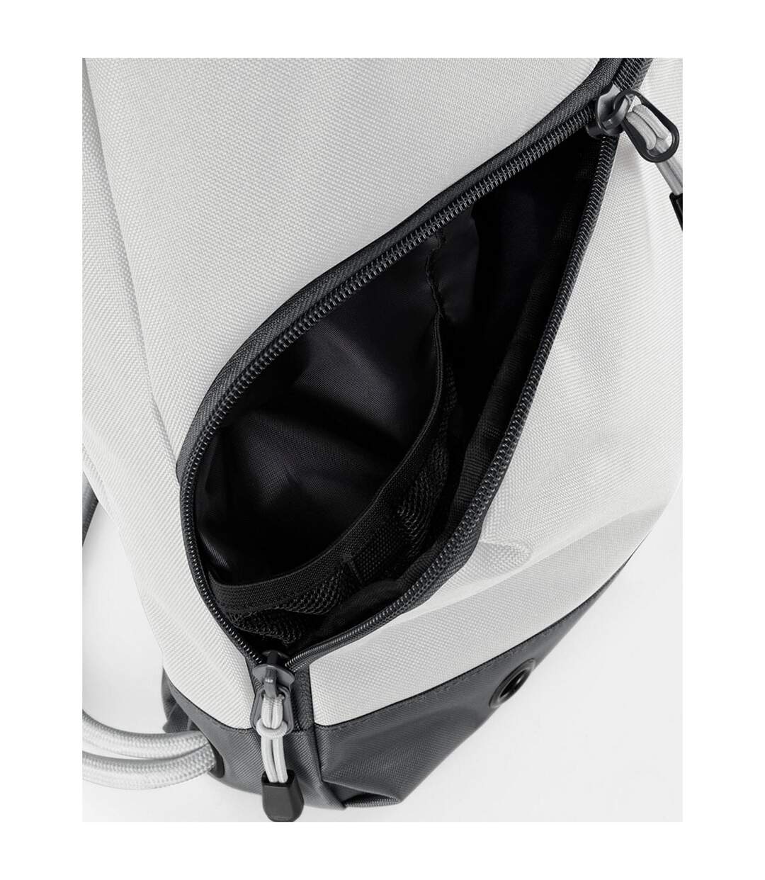 Athleisure Water Resistant Drawstring Sports Gymsac Bag One Size Ice Grey Bagbase-4
