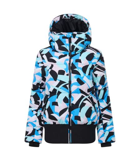 Womens/ladies Glitz Ii Abstract Padded Jacket Elysium Blue Dare 2B