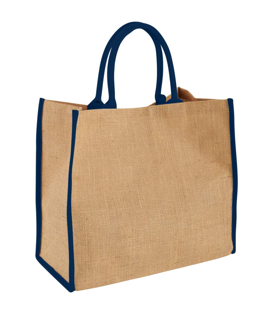 Sac En Jute The Large Mixte 40 X 20 X 35 Cm Marron Bleu-marine Bullet-2