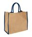 Sac En Jute The Large Mixte 40 X 20 X 35 Cm Marron Bleu-marine Bullet-2