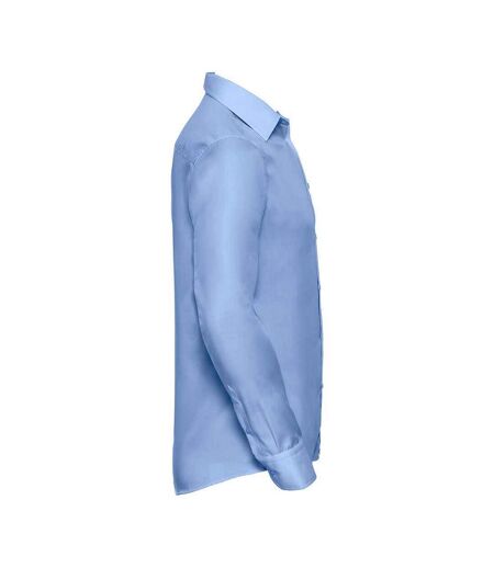Russell Mens Ultimate Non-Iron Tailored Long-Sleeved Formal Shirt (Bright Sky)