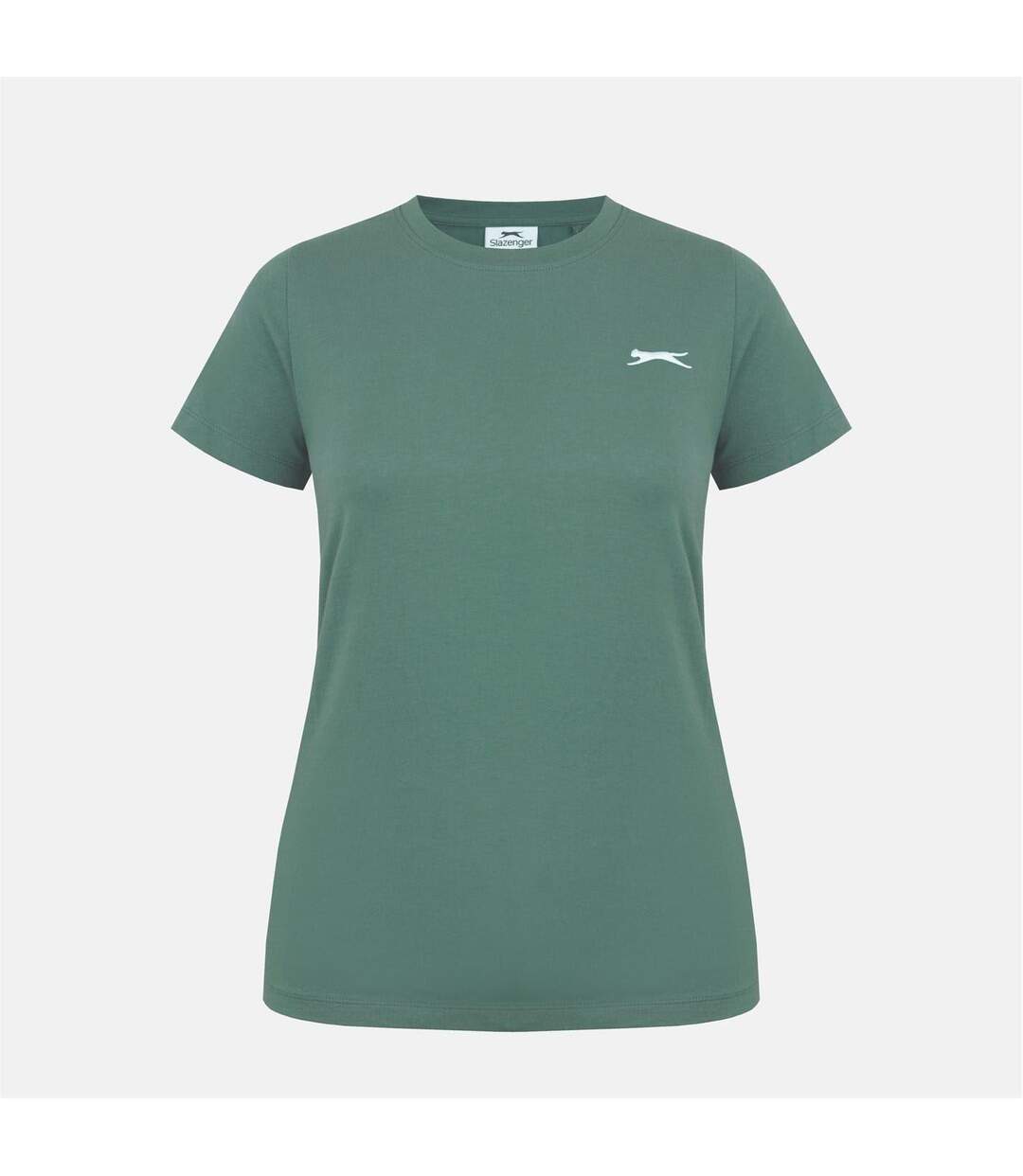 T-shirt Motif/style Uni Femme Kaki Slazenger-1