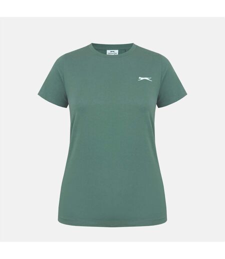 T-shirt Motif/style Uni Femme Kaki Slazenger