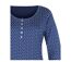 MAYFLOWER NOBEL3 : Tee-shirt manches longues bleu imprimé avec col rond boutonné-4
