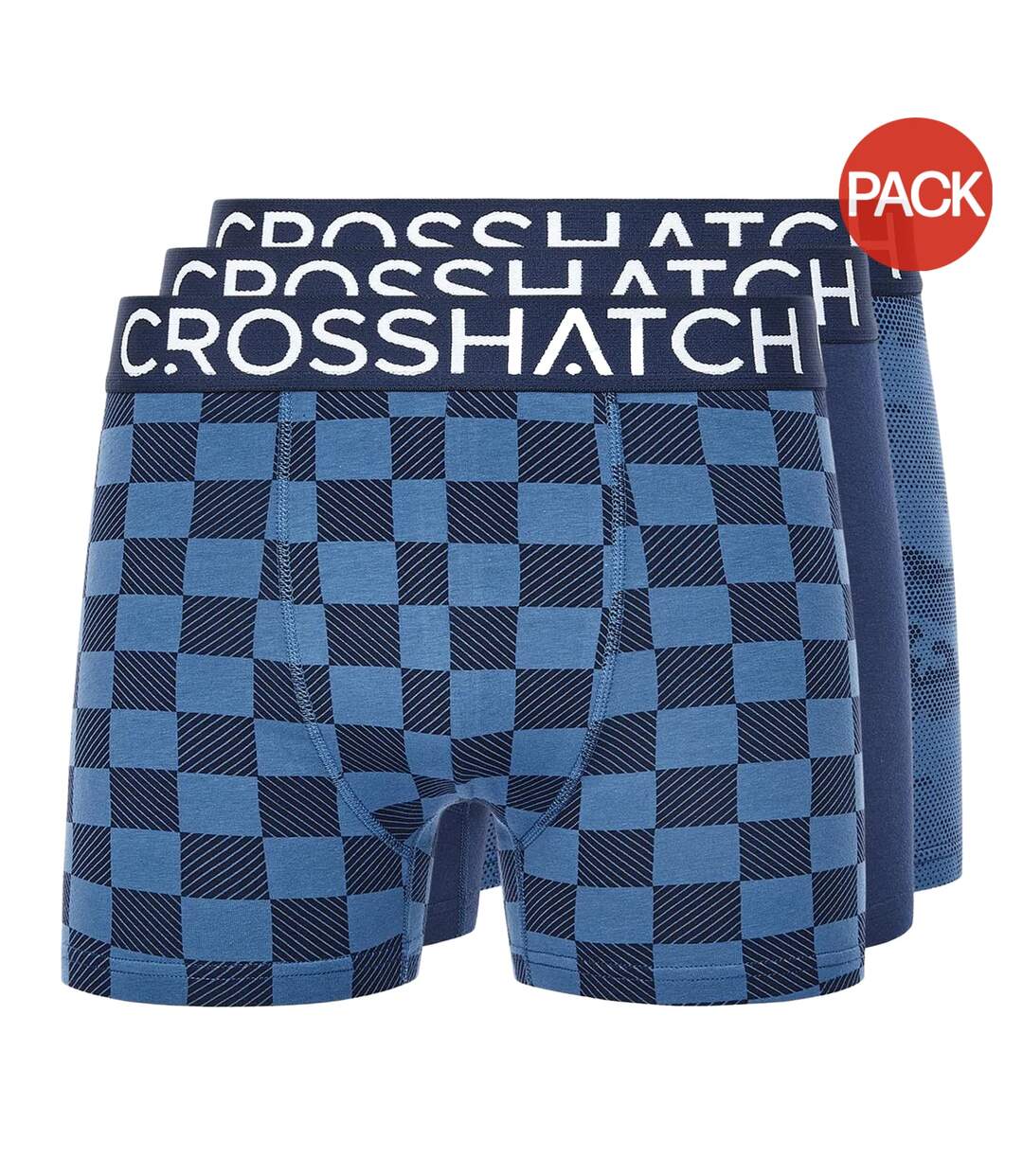 Pack of 3  Mens bresler boxer shorts  navy Crosshatch-1