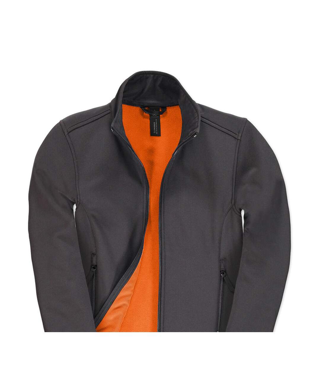 Veste Softshell Femme Gris Foncé Orange Néon B&C-2