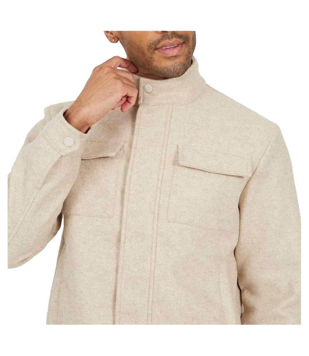 Mens Harrington Jacket Cream Brave Soul-4