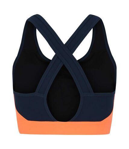 Brassière de sport swift femme denim sombre / orange Dare 2B