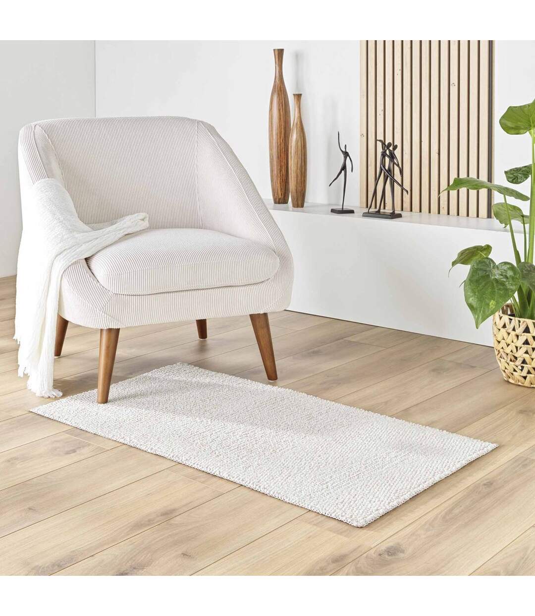 Tapis Déco Bouclette Lisaia 60x110cm Naturel-4