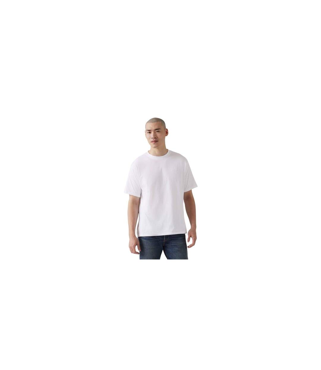 T-shirt Motif/style Lettrage Homme Blanc Levis-1