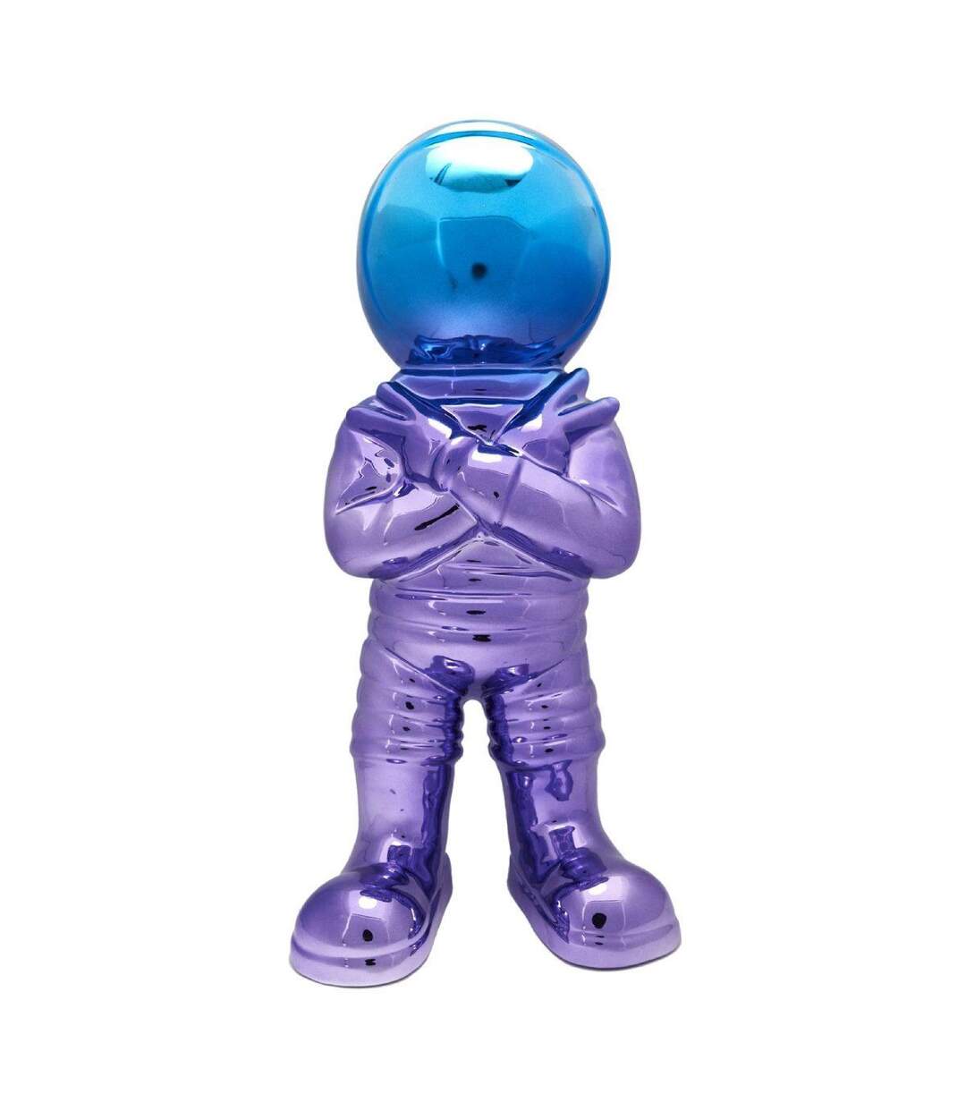 Statuette Astronaute Electroplate 33cm Multicolore-1