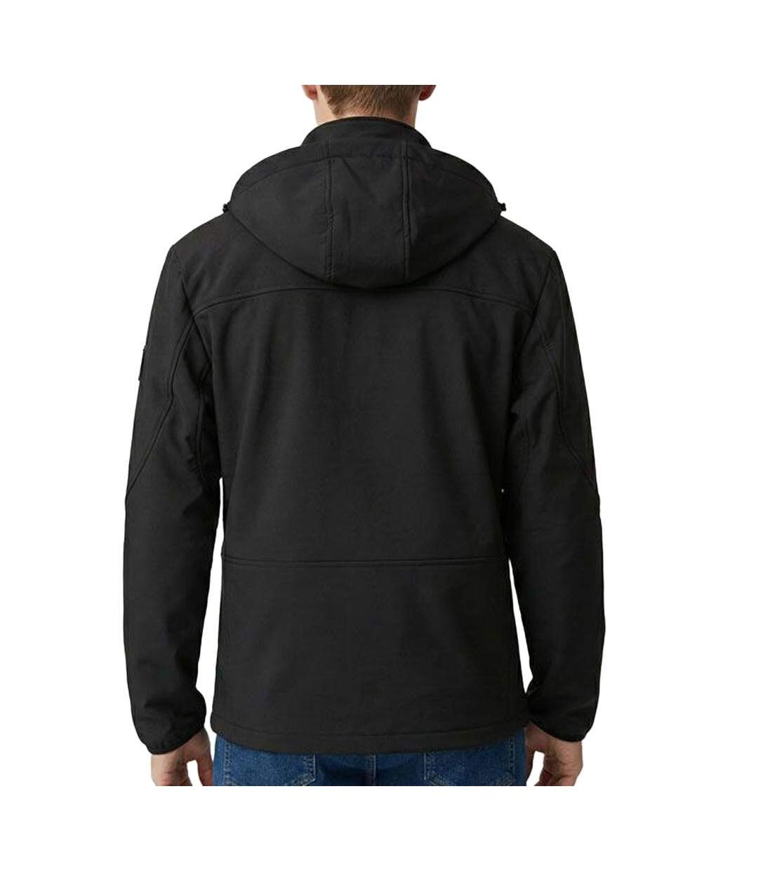 Veste noire homme paname brothers softshell robin-2