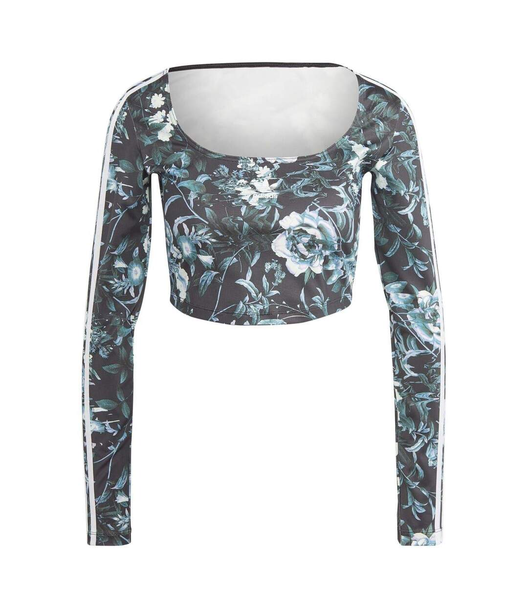 Blouse Manches Longues Motif/style Floral Femme Noir Adidas-2