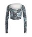 Blouse Manches Longues Motif/style Floral Femme Noir Adidas-2