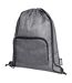 Ash Foldable Recycled Drawstring Bag One Size Heather Grey Solid Black Bullet-1