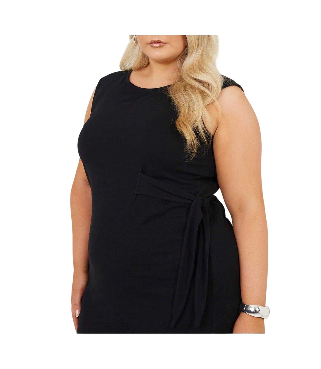 Womens/ladies Sleeveless Midi Dress Black Brave Soul-4