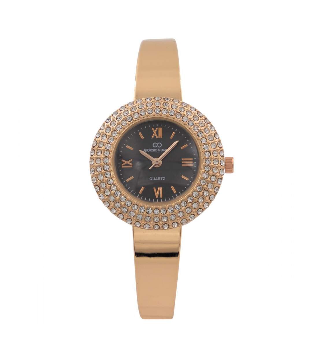 Montre Femme en Métal Rosé Strass GIORGIO-1