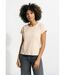 T-shirt court uni brodé ajouré manches courtes-1