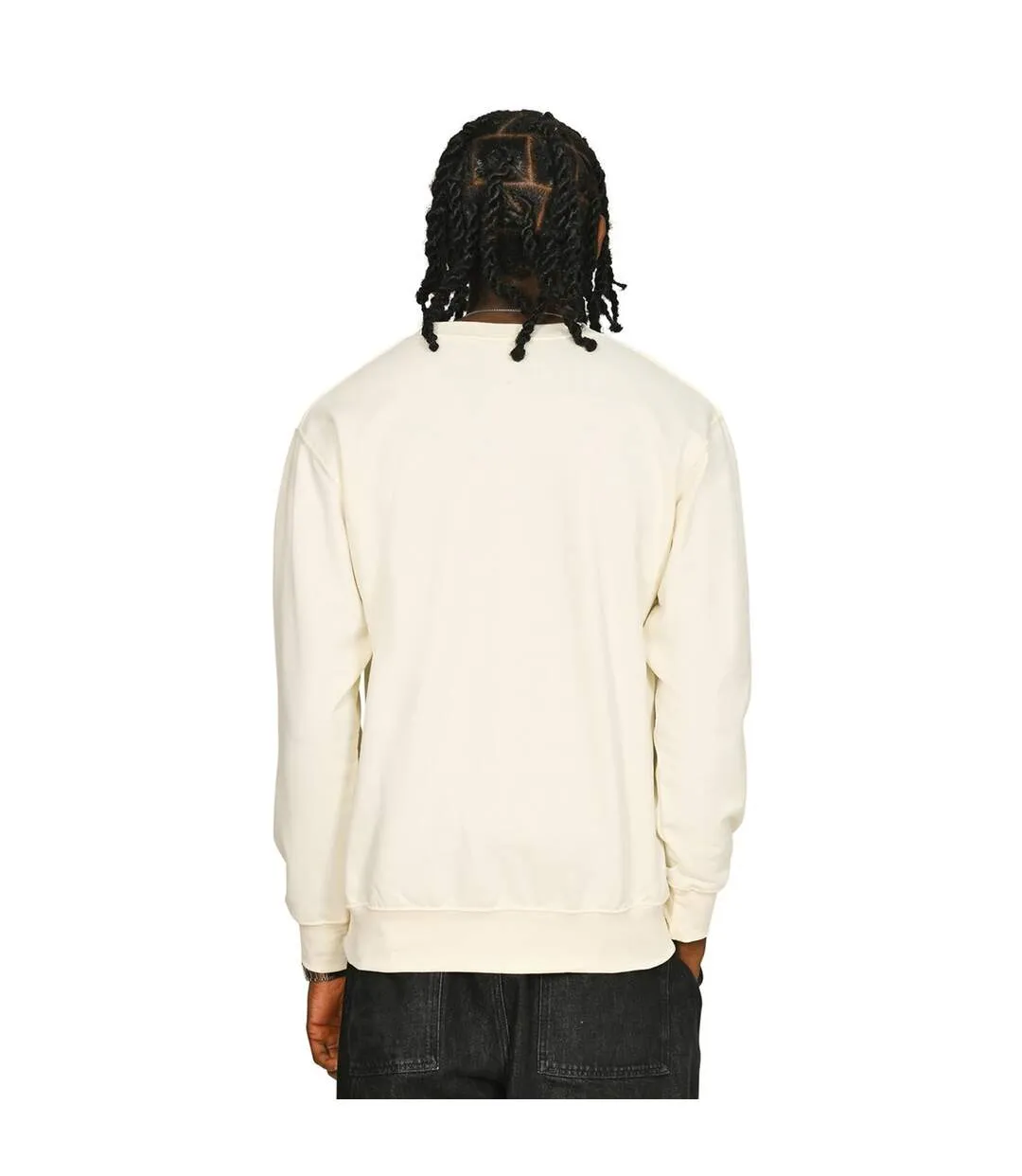 Mens Core Combed Cotton Regular Sweatshirt Ecru Casual Classics-3