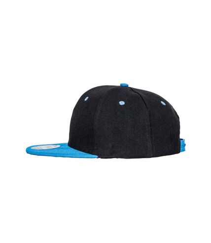 Result Headwear Unisex Adult Bronx Contrast Snapback Cap (Black/Azure) - UTPC5712