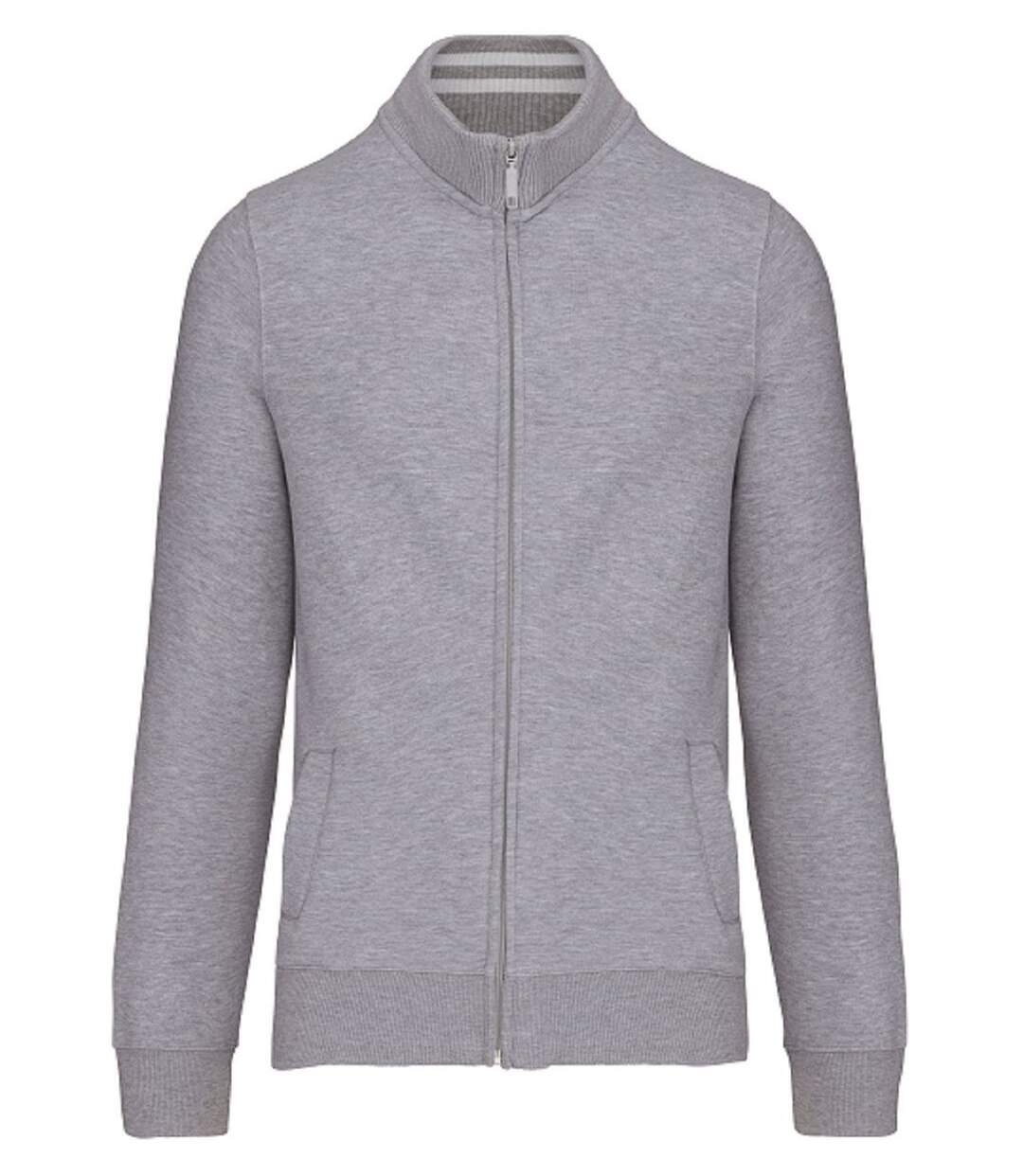 Veste molleton zippée - Homme - K456 - gris oxford-1