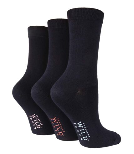 3 Pack Ladies Plain Coloured Bamboo Socks for Summer