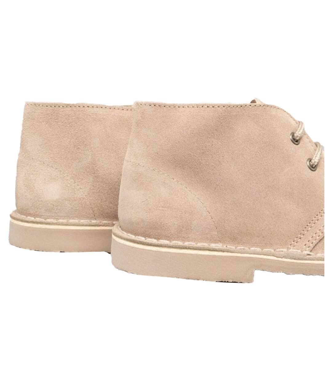 Bottines en cuir suédé femme taupe clair Roamers-3