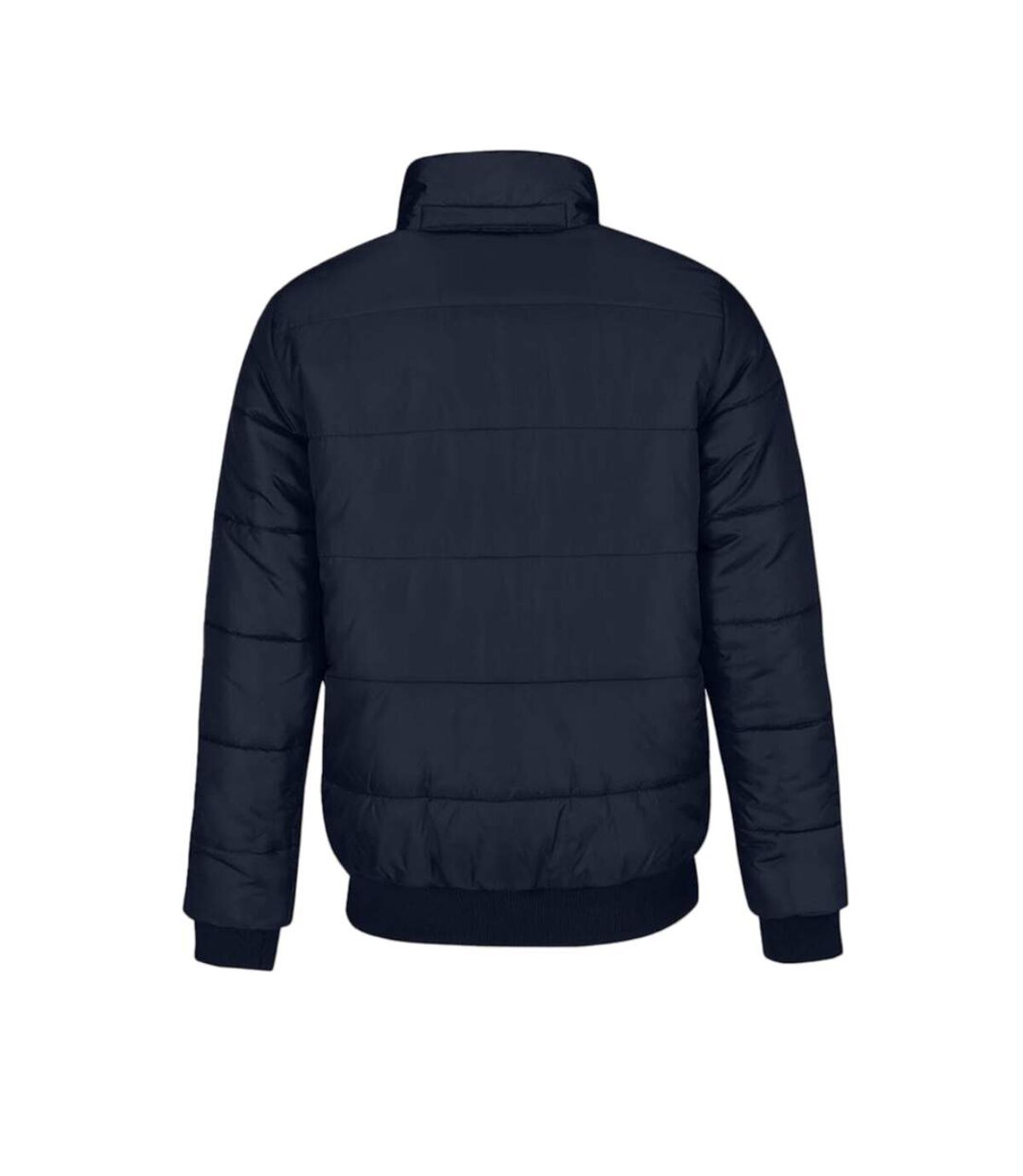 B&C Mens Superhood Padded Bomber Jacket (Navy/ Neon Green)