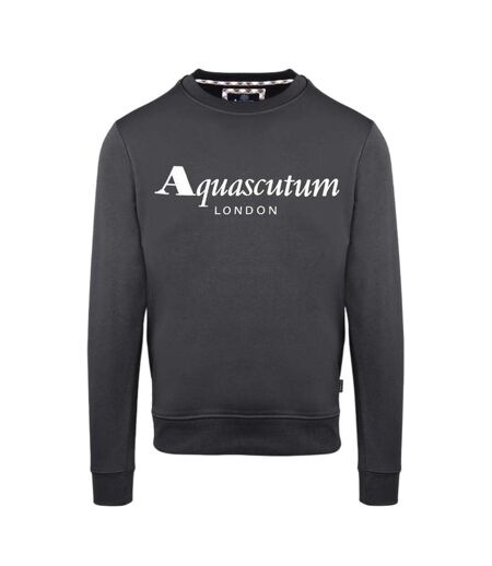 Sweat Motif/style Lettrage Homme Anthracite Aquascutum