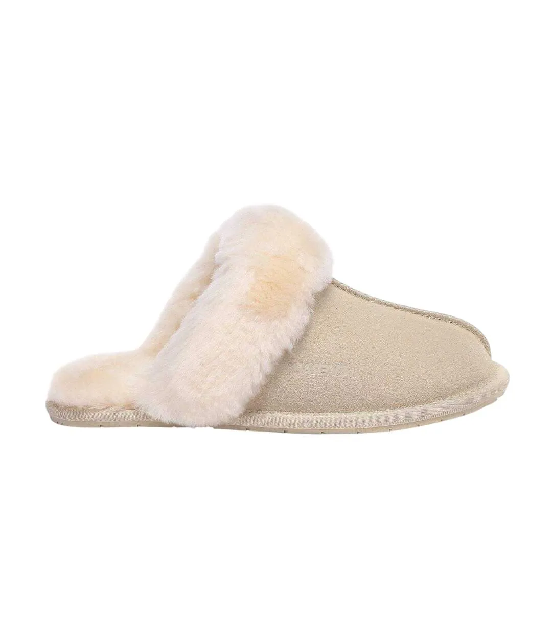 Womens/ladies Suede Slippers Sand EverAu-1