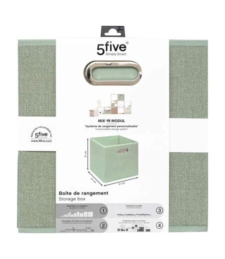 Boîte de Rangement Carrée Pliable Mix n'Modul 31x31cm Vert Sauge