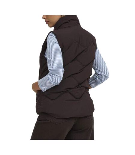 Doudoune sans manches marron femme jdy power