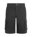 Mens rigney cargo shorts washed black Weird Fish-1