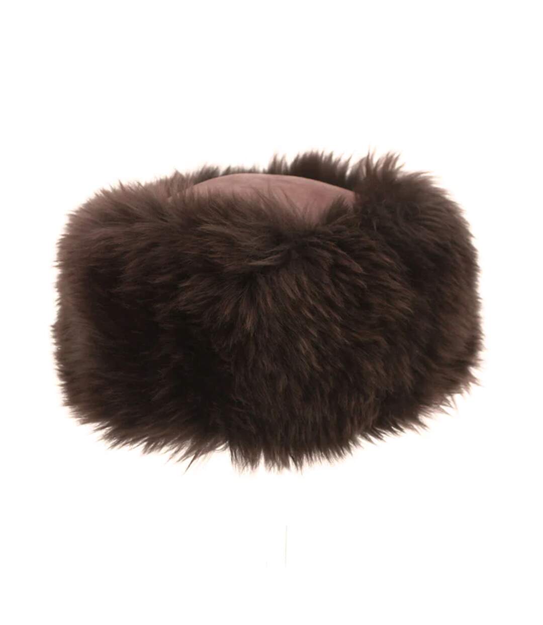 Womens/ladies Kate Cossack Style Sheepskin Hat Truffle Brown Eastern Counties Leather-1