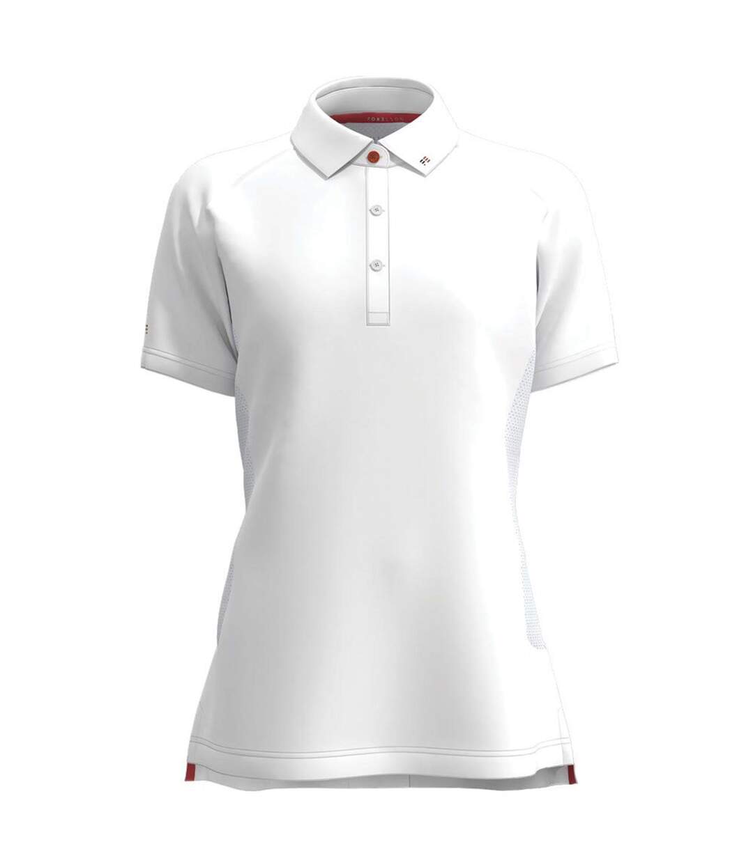 Womens/ladies lightweight polo shirt white Batsford-1