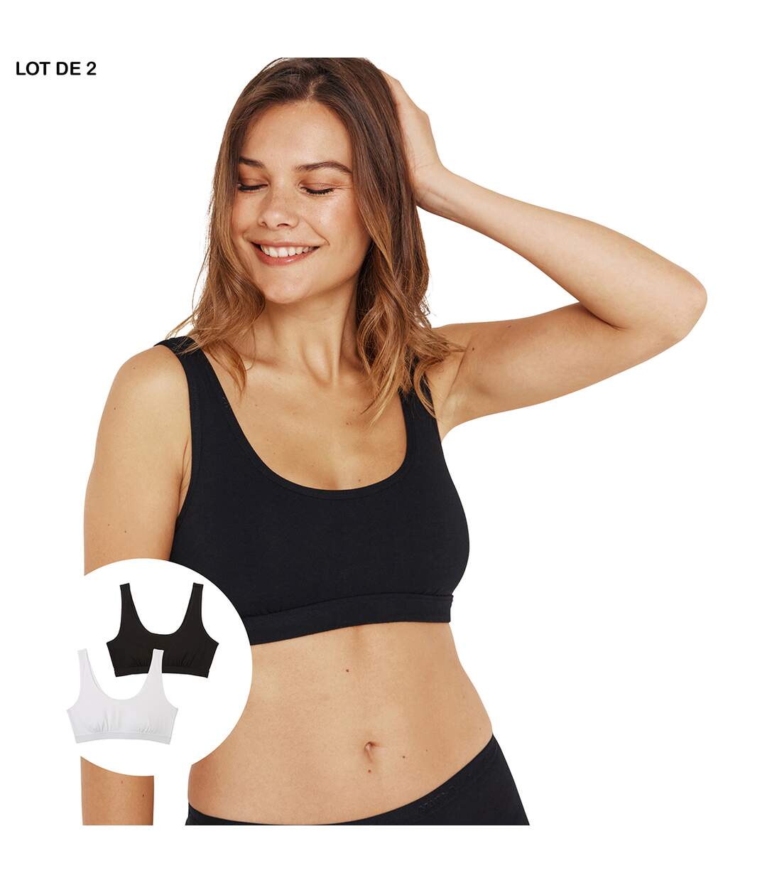 Lot de 2 brassières femme Ecopack Basic