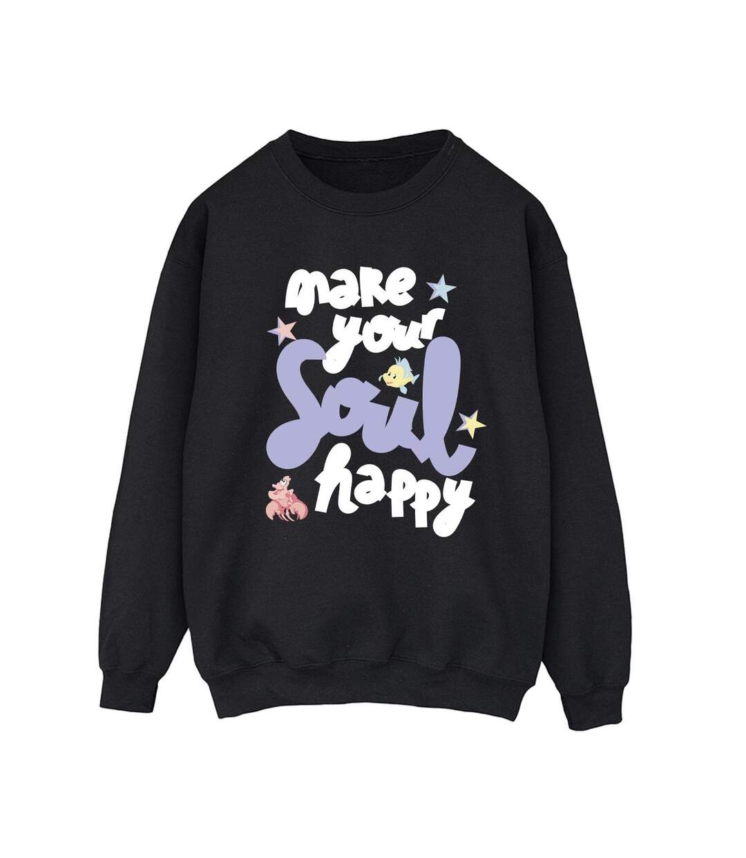 Disney - Sweat THE LITTLE MERMAID HAPPY - Femme (Noir) - UTBI23452-1