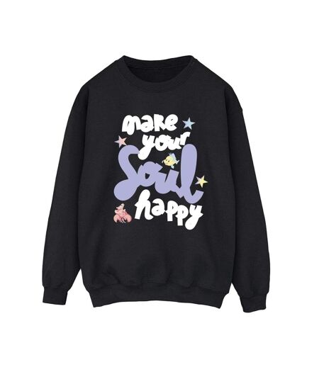 Disney - Sweat THE LITTLE MERMAID HAPPY - Femme (Noir) - UTBI23452