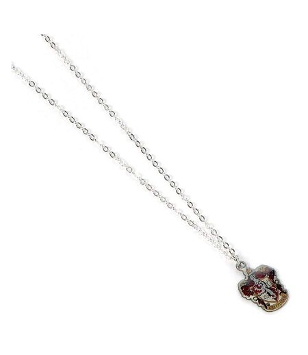 Harry Potter Gryffindor Necklace (Silver/Red/Gray) (One Size) - UTTA9022