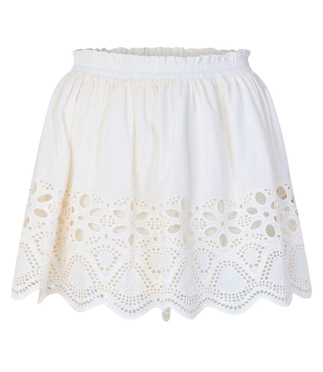 Mini Jupe Motif/style Broderie Quella Femme Gardénia Edited-2