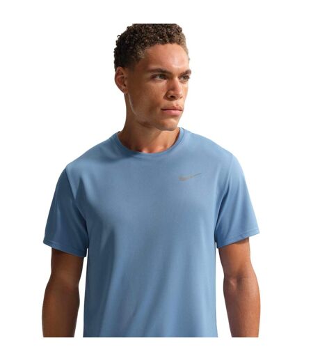 Mens Miler Swoosh Reflective Detail T-shirt Blue Nike