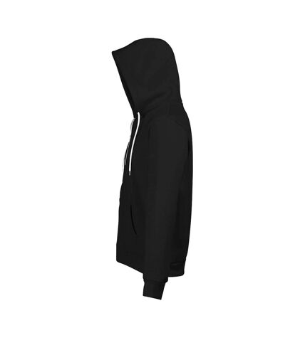 SOLS Silver Unisex Full Zip Hooded Sweatshirt / Hoodie (Black) - UTPC342