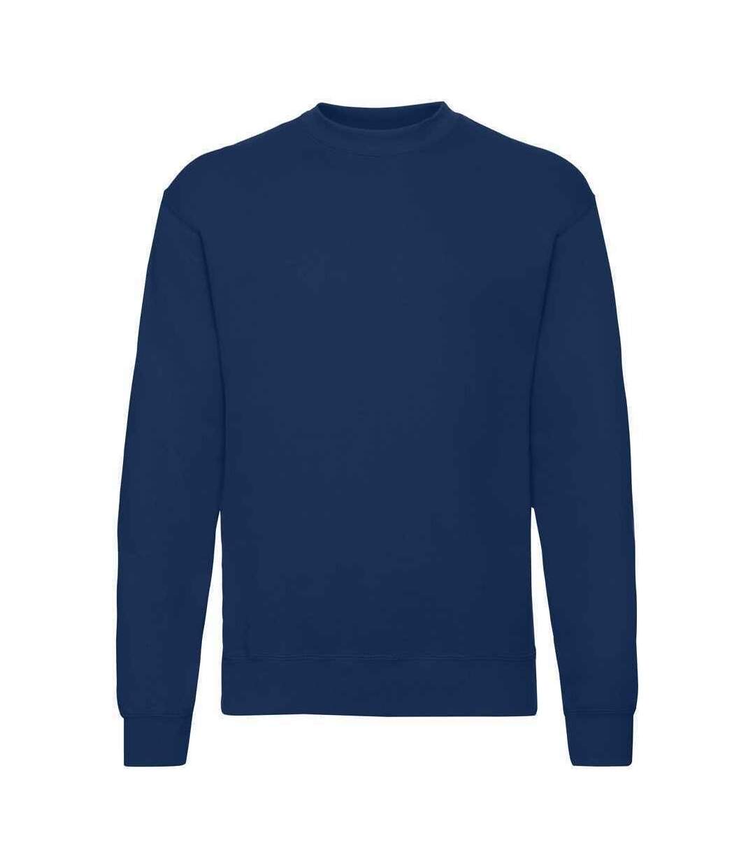 Unisex adult classic drop shoulder sweatshirt navy Fruit of the Loom-1