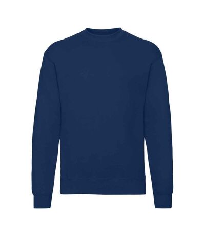 Unisex adult classic drop shoulder sweatshirt navy Fruit of the Loom