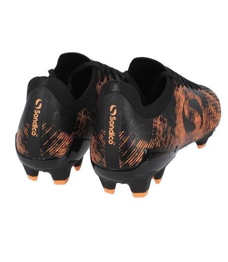 Chaussures De Foot Pour Terrain Ferme Motif/style À Rayures Homme Noir Orange Sondico
