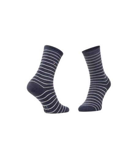 Chaussettes Motif/style Uni Femme Bleu Tommy Hilfiger