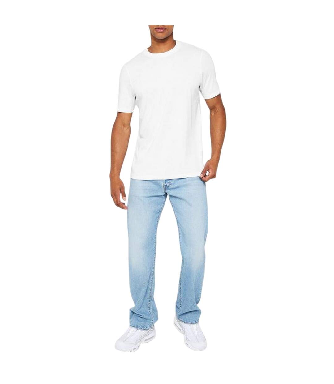 Lot De 3  T-shirts Motif/style Uni Homme Blanc Noir Bleu Marine Donnay-3