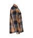 Mens Customised Checked Pile Shirt Nut Brown Mascot-4