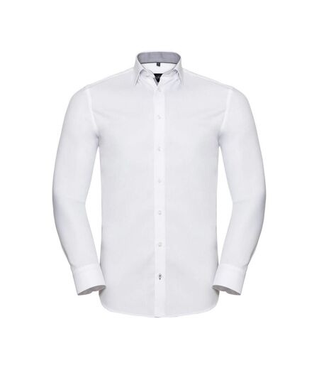 Chemise homme blanc / argent Russell Collection